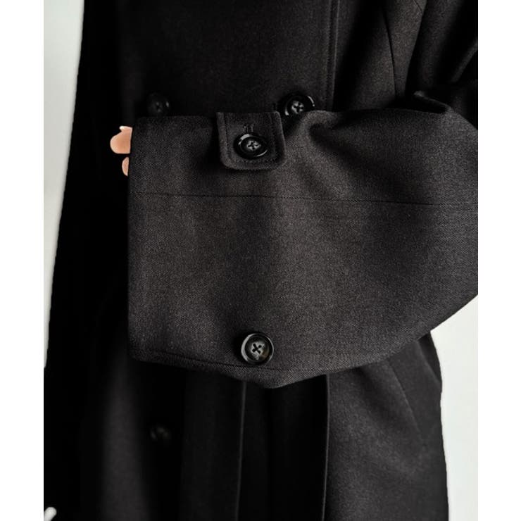 瞬間、きちんと見え。1枚あれば着回し自由自在。ケープ付きスタンドカラーミドル丈コ… | Classical Elf  | 詳細画像31 