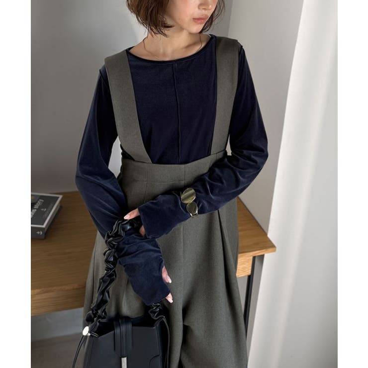 楽にシルエット美人。ワンタックワイドシルエットサロペットパンツ | Classical Elf  | 詳細画像11 