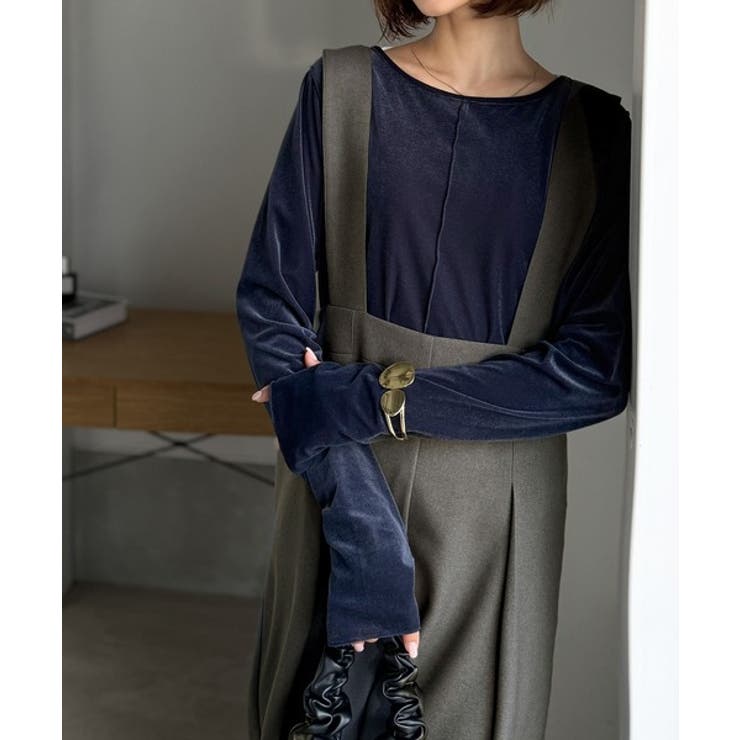 楽にシルエット美人。ワンタックワイドシルエットサロペットパンツ | Classical Elf  | 詳細画像13 