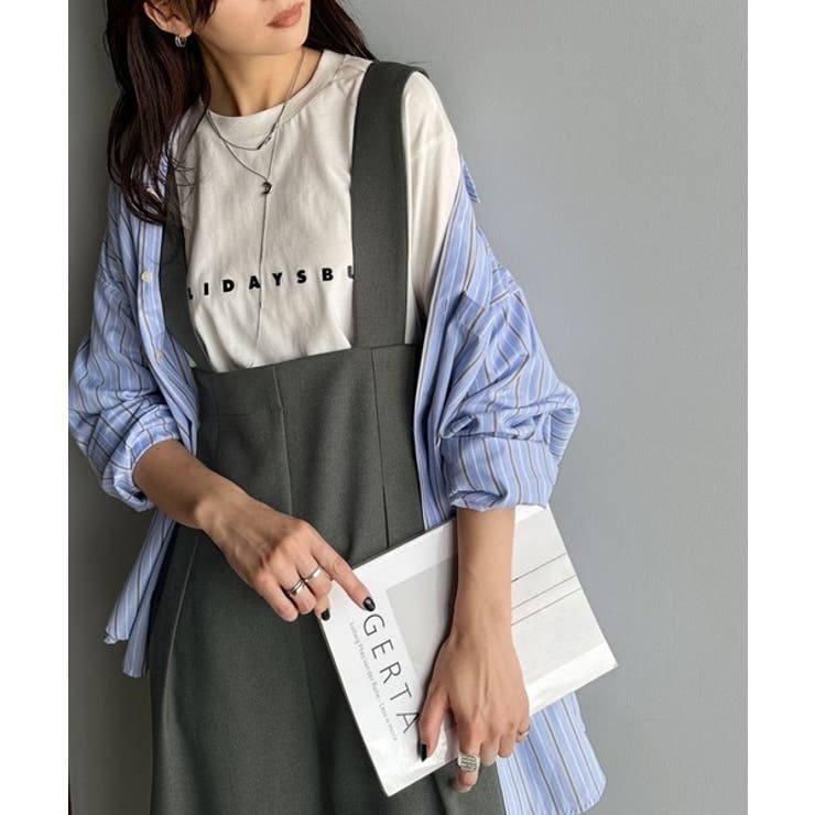 楽にシルエット美人。ワンタックワイドシルエットサロペットパンツ | Classical Elf  | 詳細画像17 