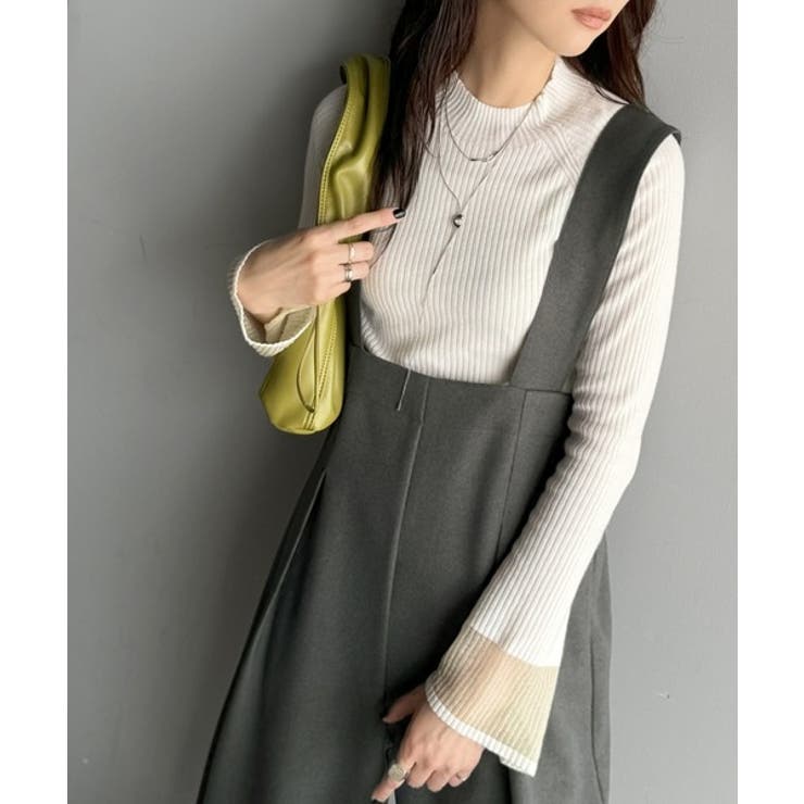 楽にシルエット美人。ワンタックワイドシルエットサロペットパンツ | Classical Elf  | 詳細画像20 