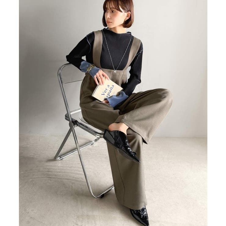 楽にシルエット美人。ワンタックワイドシルエットサロペットパンツ | Classical Elf  | 詳細画像26 