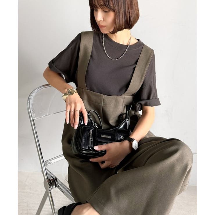 楽にシルエット美人。ワンタックワイドシルエットサロペットパンツ | Classical Elf  | 詳細画像29 