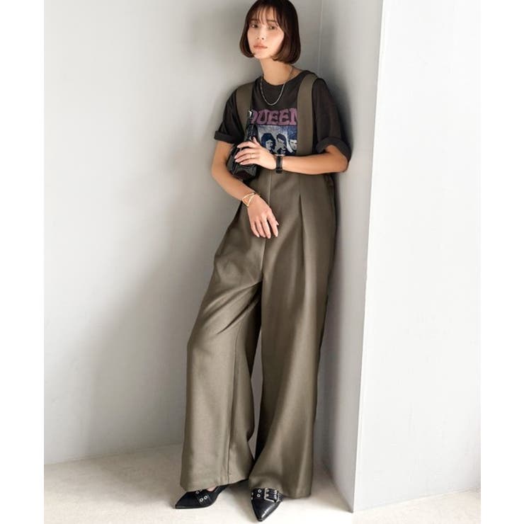 楽にシルエット美人。ワンタックワイドシルエットサロペットパンツ | Classical Elf  | 詳細画像30 