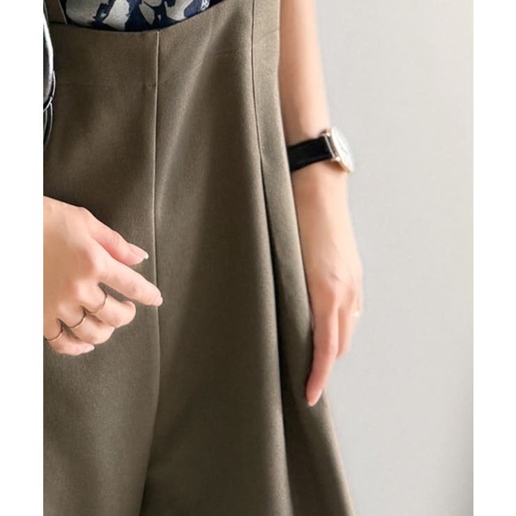 楽にシルエット美人。ワンタックワイドシルエットサロペットパンツ | Classical Elf  | 詳細画像32 