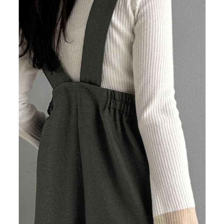 楽にシルエット美人。ワンタックワイドシルエットサロペットパンツ | Classical Elf  | 詳細画像33 