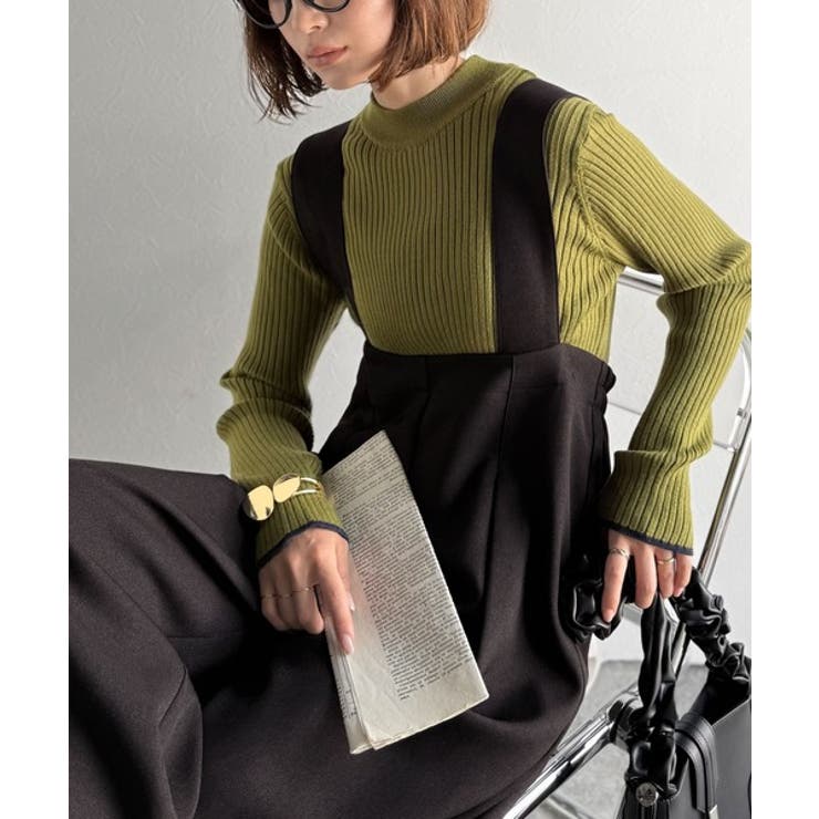 楽にシルエット美人。ワンタックワイドシルエットサロペットパンツ | Classical Elf  | 詳細画像2 