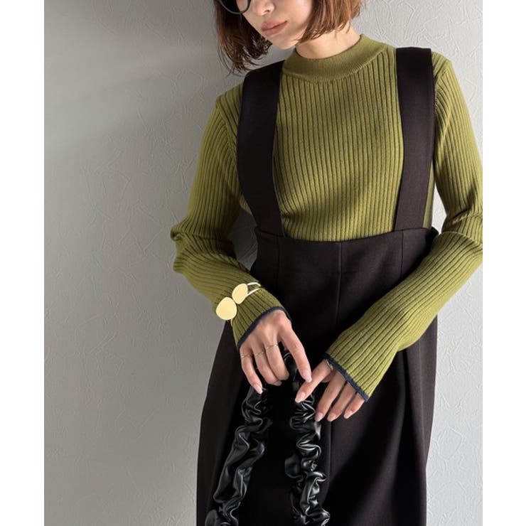 楽にシルエット美人。ワンタックワイドシルエットサロペットパンツ | Classical Elf  | 詳細画像3 