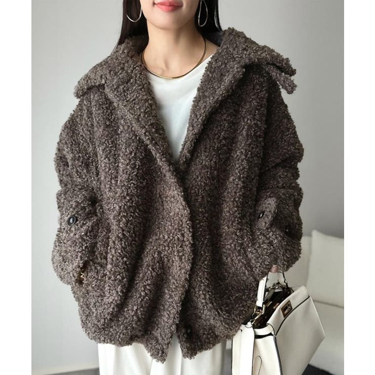 ぎゅっと、抱きしめたくなる。裾ドロストプードル風ファーブルゾン | Classical Elf  | 詳細画像9 