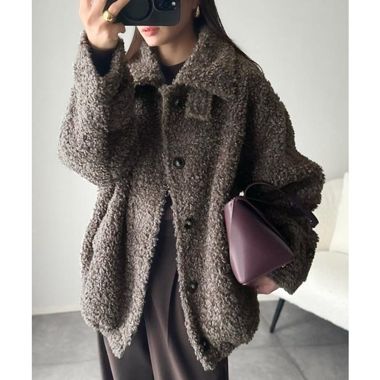 ぎゅっと、抱きしめたくなる。裾ドロストプードル風ファーブルゾン | Classical Elf  | 詳細画像11 