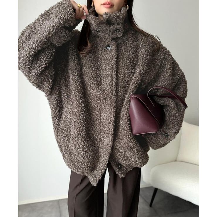 ぎゅっと、抱きしめたくなる。裾ドロストプードル風ファーブルゾン | Classical Elf  | 詳細画像15 