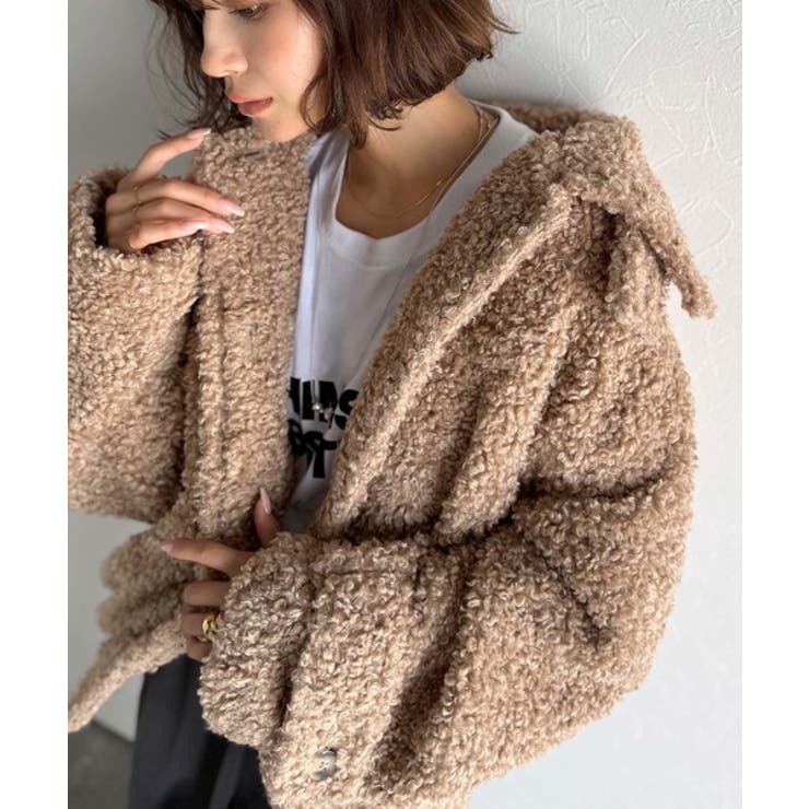 ぎゅっと、抱きしめたくなる。裾ドロストプードル風ファーブルゾン | Classical Elf  | 詳細画像18 