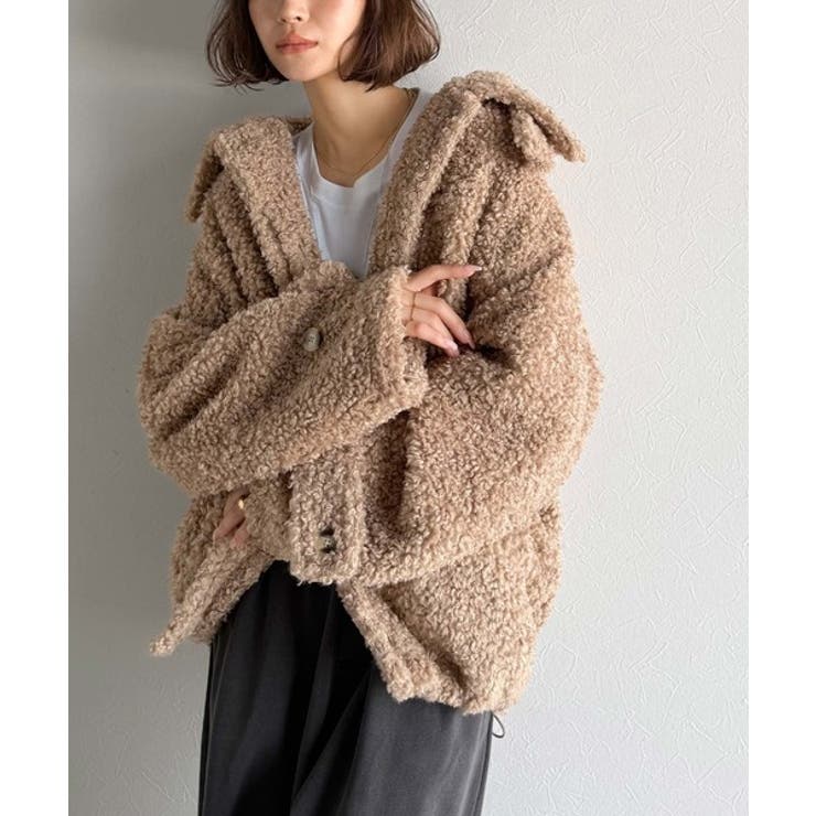 ぎゅっと、抱きしめたくなる。裾ドロストプードル風ファーブルゾン | Classical Elf  | 詳細画像21 