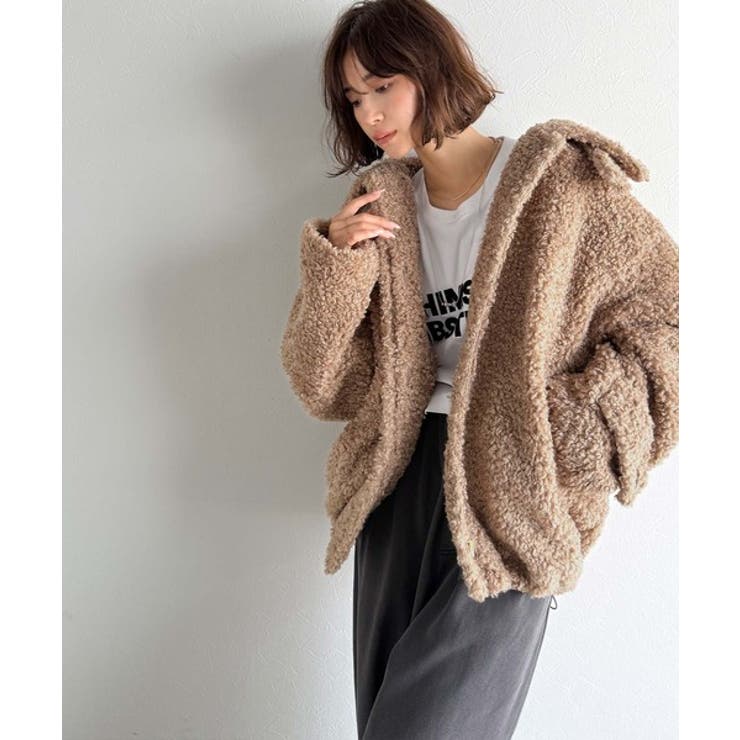 ぎゅっと、抱きしめたくなる。裾ドロストプードル風ファーブルゾン | Classical Elf  | 詳細画像22 