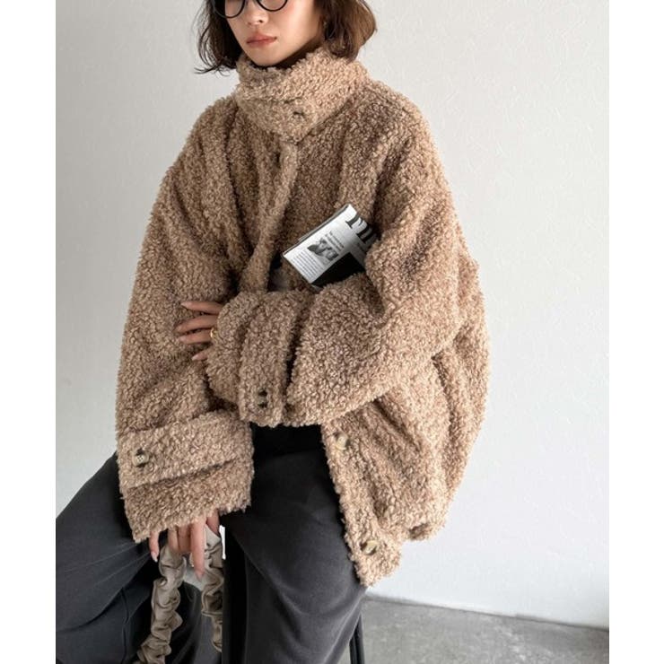 ぎゅっと、抱きしめたくなる。裾ドロストプードル風ファーブルゾン | Classical Elf  | 詳細画像23 