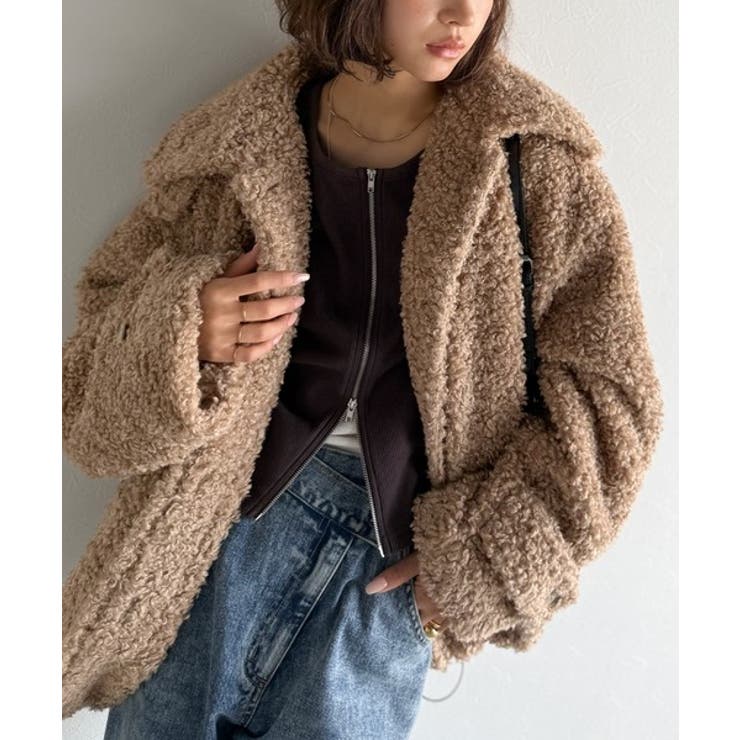 ぎゅっと、抱きしめたくなる。裾ドロストプードル風ファーブルゾン | Classical Elf  | 詳細画像26 