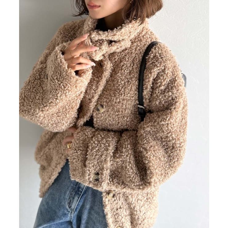 ぎゅっと、抱きしめたくなる。裾ドロストプードル風ファーブルゾン | Classical Elf  | 詳細画像29 