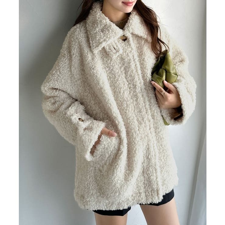 ぎゅっと、抱きしめたくなる。裾ドロストプードル風ファーブルゾン | Classical Elf  | 詳細画像4 