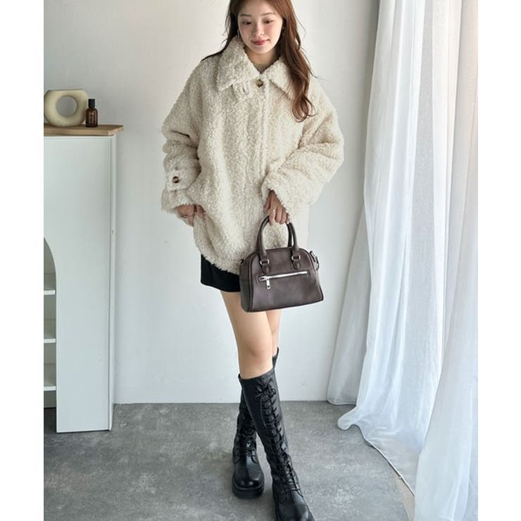 ぎゅっと、抱きしめたくなる。裾ドロストプードル風ファーブルゾン | Classical Elf  | 詳細画像5 