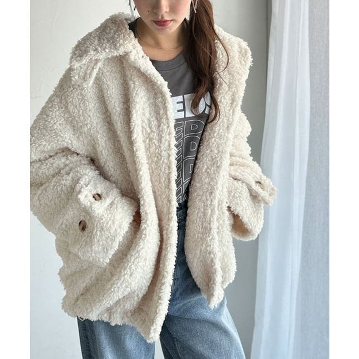 ぎゅっと、抱きしめたくなる。裾ドロストプードル風ファーブルゾン | Classical Elf  | 詳細画像7 