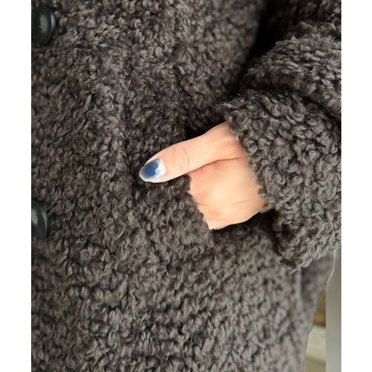 ふんわり包まれる贅沢な季節感。スタンドカラープードルボアダブルコート | Classical Elf  | 詳細画像46 