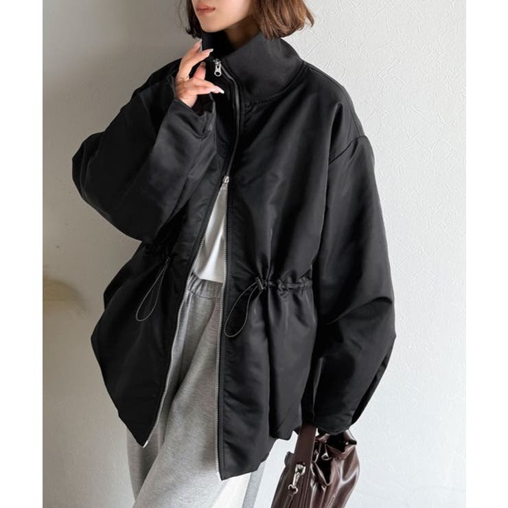 華奢見えボリュームアウター♪衿リブウエストドロストバルーンパディングコート | Classical Elf  | 詳細画像11 