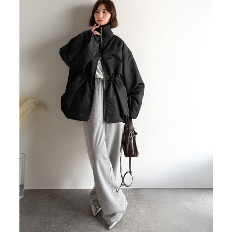 華奢見えボリュームアウター♪衿リブウエストドロストバルーンパディングコート | Classical Elf  | 詳細画像12 