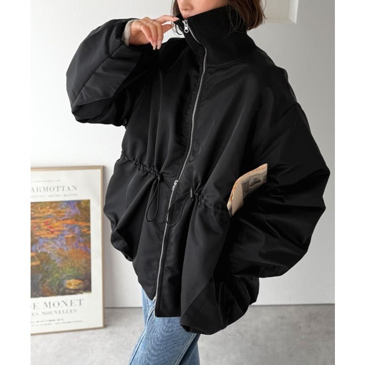 華奢見えボリュームアウター♪衿リブウエストドロストバルーンパディングコート | Classical Elf  | 詳細画像13 