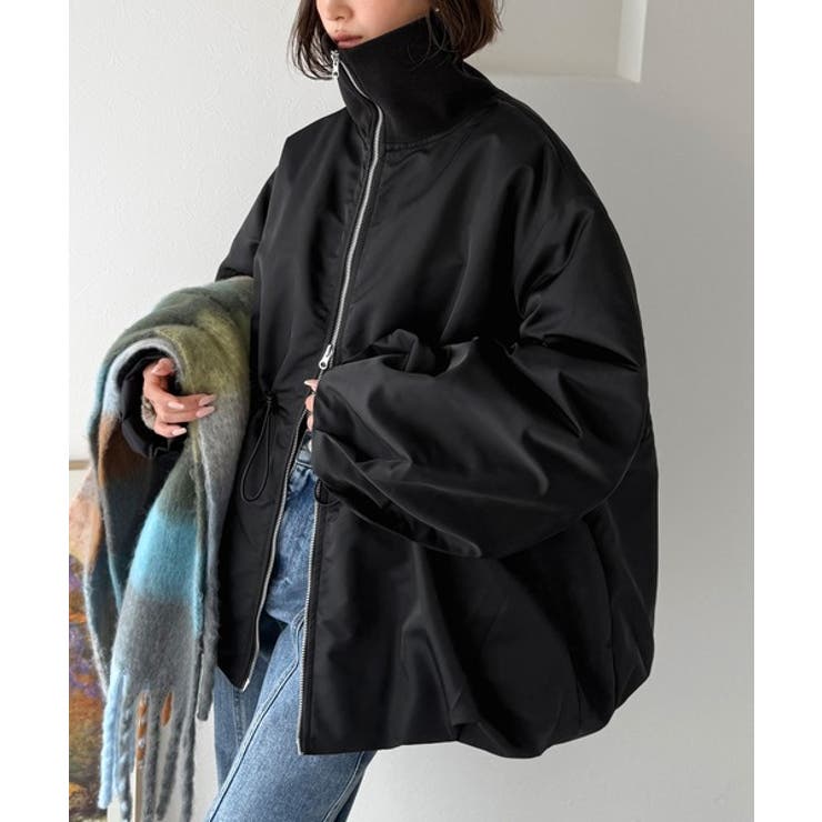 華奢見えボリュームアウター♪衿リブウエストドロストバルーンパディングコート | Classical Elf  | 詳細画像15 