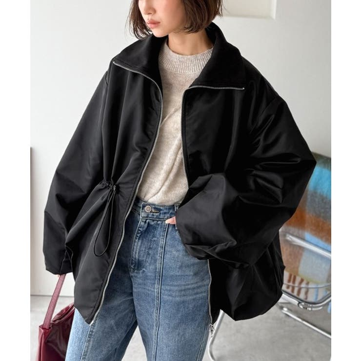 華奢見えボリュームアウター♪衿リブウエストドロストバルーンパディングコート | Classical Elf  | 詳細画像16 