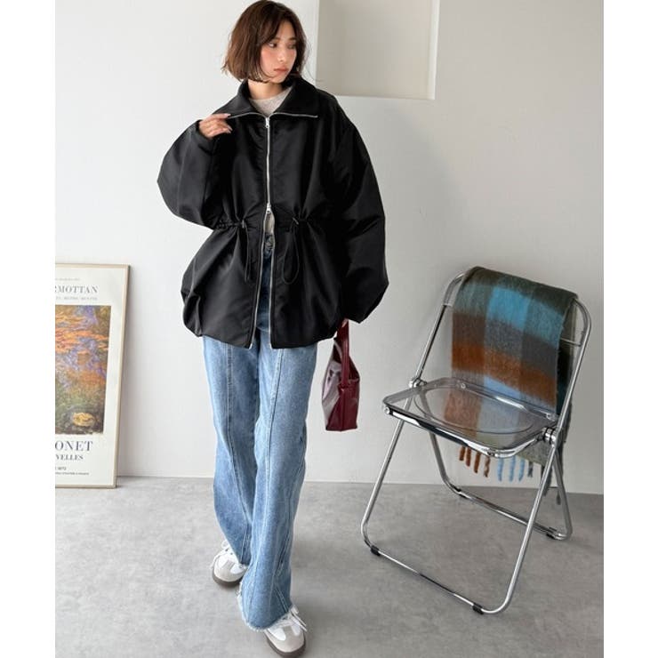 華奢見えボリュームアウター♪衿リブウエストドロストバルーンパディングコート | Classical Elf  | 詳細画像18 