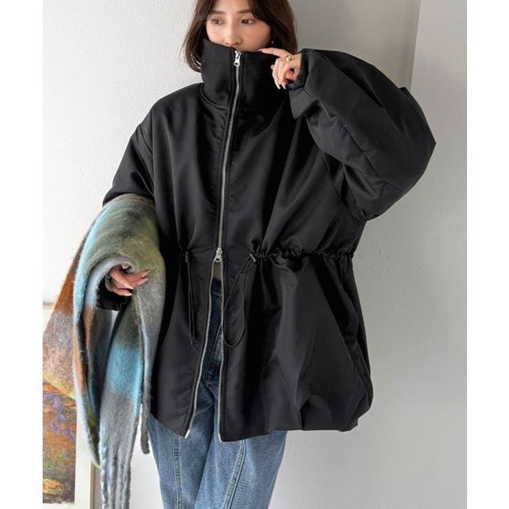 華奢見えボリュームアウター♪衿リブウエストドロストバルーンパディングコート | Classical Elf  | 詳細画像20 