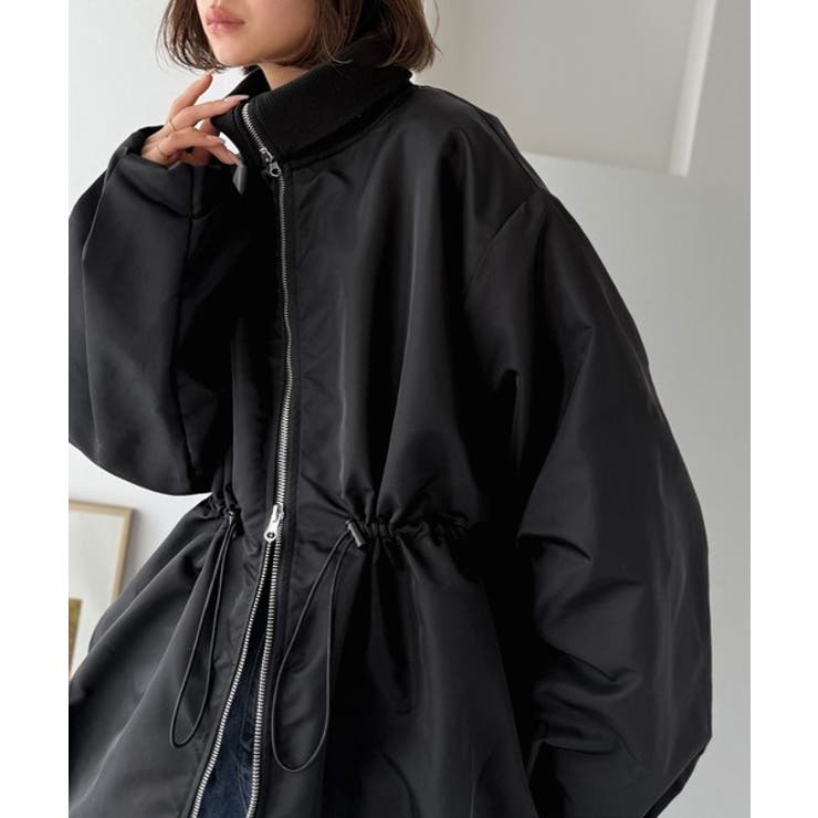 華奢見えボリュームアウター♪衿リブウエストドロストバルーンパディングコート | Classical Elf  | 詳細画像21 