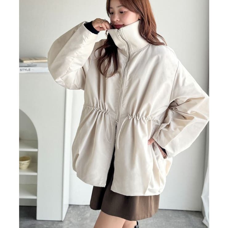 華奢見えボリュームアウター♪衿リブウエストドロストバルーンパディングコート | Classical Elf  | 詳細画像1 