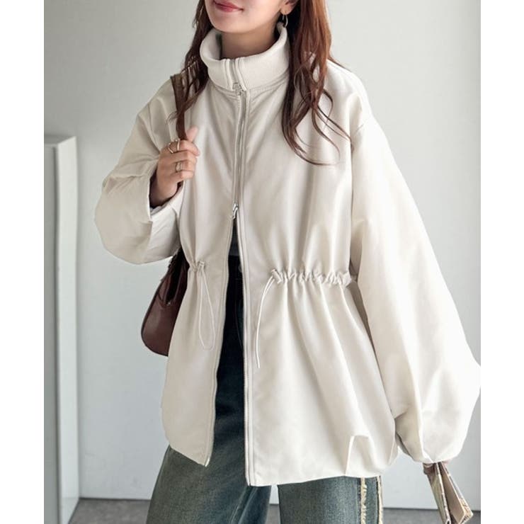 華奢見えボリュームアウター♪衿リブウエストドロストバルーンパディングコート | Classical Elf  | 詳細画像5 