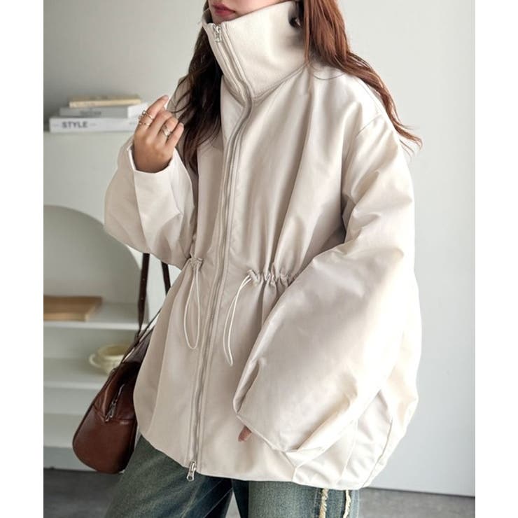 華奢見えボリュームアウター♪衿リブウエストドロストバルーンパディングコート | Classical Elf  | 詳細画像6 