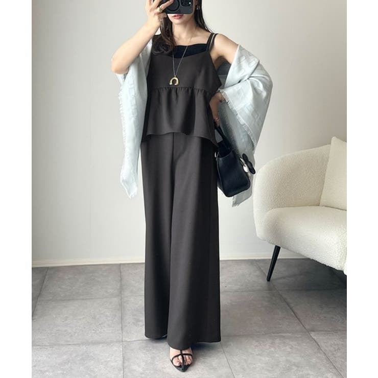 1枚で華奢見え華やか◎ダブルストラップペプラムサロペット | Classical Elf  | 詳細画像18 