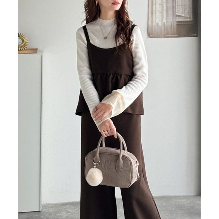 1枚で華奢見え華やか◎ダブルストラップペプラムサロペット | Classical Elf  | 詳細画像26 