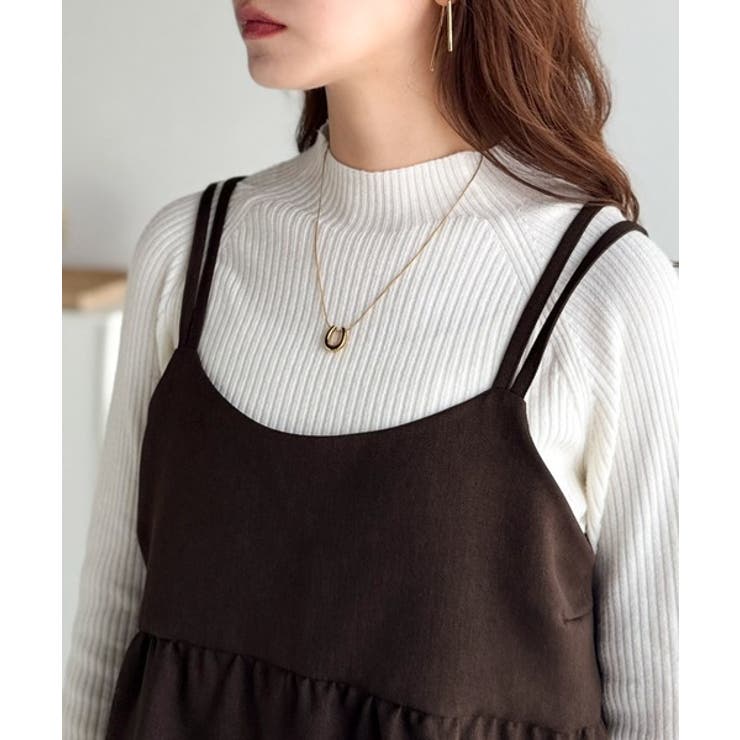 1枚で華奢見え華やか◎ダブルストラップペプラムサロペット | Classical Elf  | 詳細画像34 