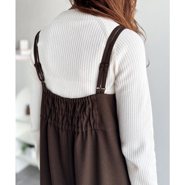 1枚で華奢見え華やか◎ダブルストラップペプラムサロペット | Classical Elf  | 詳細画像36 