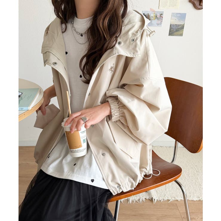 大人の抜け感。ボリュームスリーブ ショート丈 マウンテンパーカー | Classical Elf  | 詳細画像8 