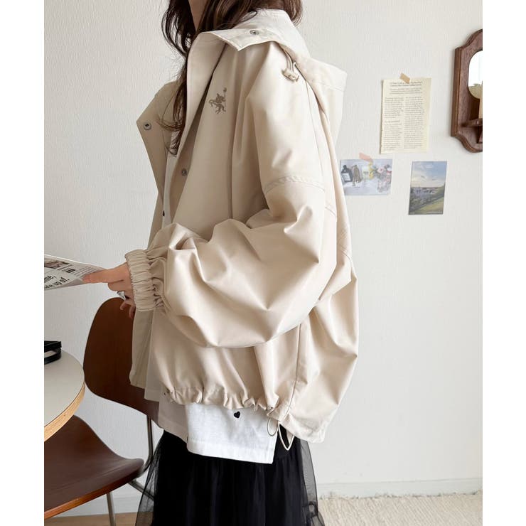 大人の抜け感。ボリュームスリーブ ショート丈 マウンテンパーカー | Classical Elf  | 詳細画像9 