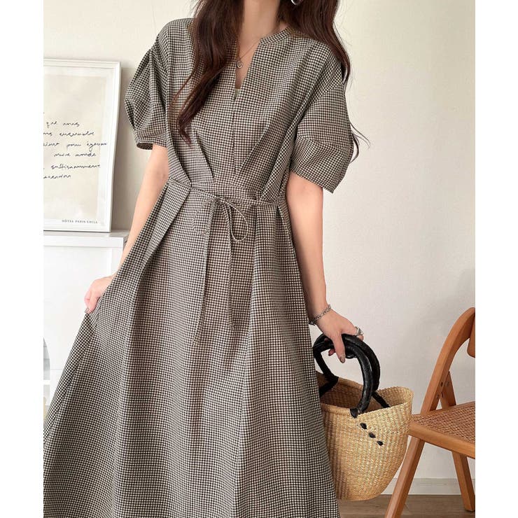 ブラウンチェック | 【UVカット 防シワ 吸水速乾機能付き】涼しさも美しさも、さらっと叶える。サッカ… | Classical Elf 