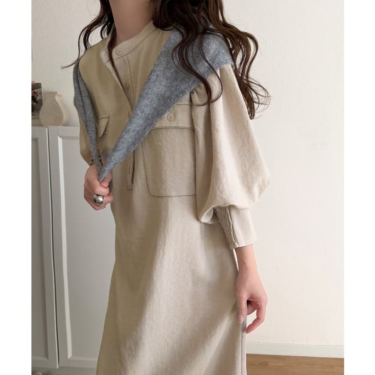 【防シワ機能付き】主役級！さらりと着られるシンプル派のためのノーカラー袖ボリュー… | Classical Elf  | 詳細画像22 