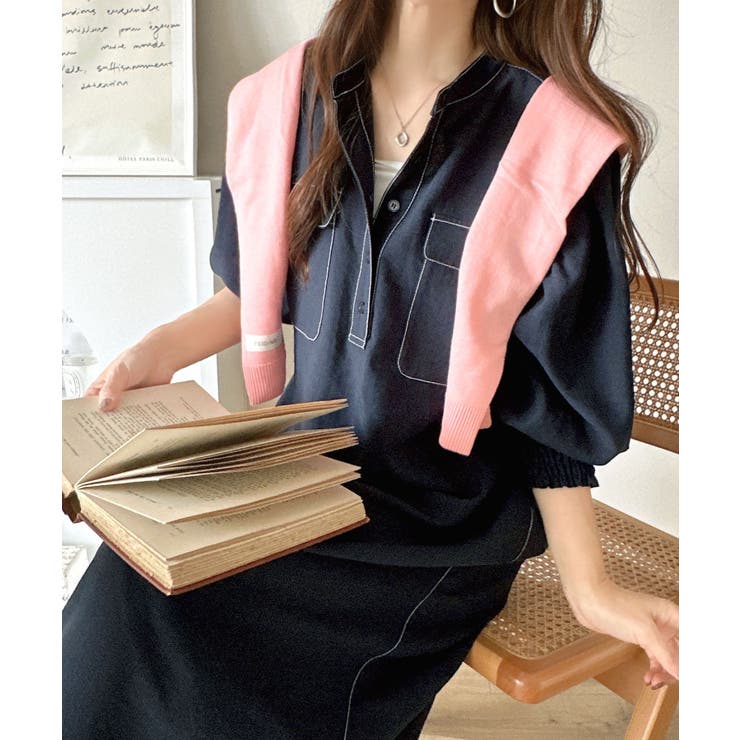 【防シワ機能付き】主役級！さらりと着られるシンプル派のためのノーカラー袖ボリュー… | Classical Elf  | 詳細画像27 