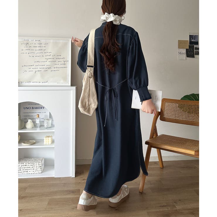 【防シワ機能付き】主役級！さらりと着られるシンプル派のためのノーカラー袖ボリュー… | Classical Elf  | 詳細画像28 