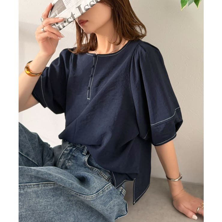 【UVカット、接触冷感、吸水速乾、防シワ機能付き】ふんわりスリーブで華奢見え叶う… | Classical Elf  | 詳細画像24 