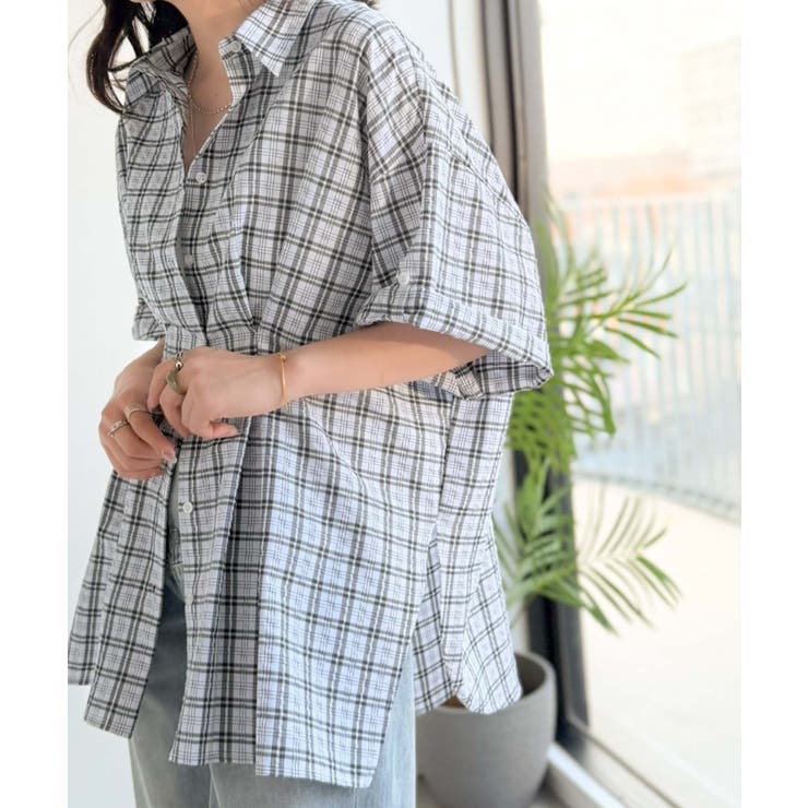 着るだけでメリハリ美人。涼やか素材が軽やかに着映える。サッカー素材ウエストタック… | Classical Elf  | 詳細画像23 
