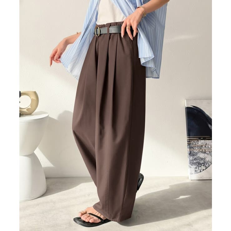 ゆるく、美しく、すらり整う。ボリュームギャザーイージータックパンツ(ウエストゴム… | Classical Elf  | 詳細画像10 