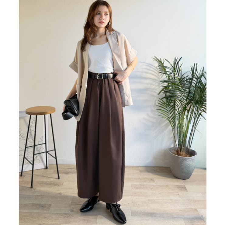 ゆるく、美しく、すらり整う。ボリュームギャザーイージータックパンツ(ウエストゴム… | Classical Elf  | 詳細画像17 